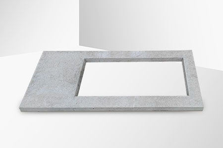 Бетонные армированные плиты и рамы для фундамента под памятник