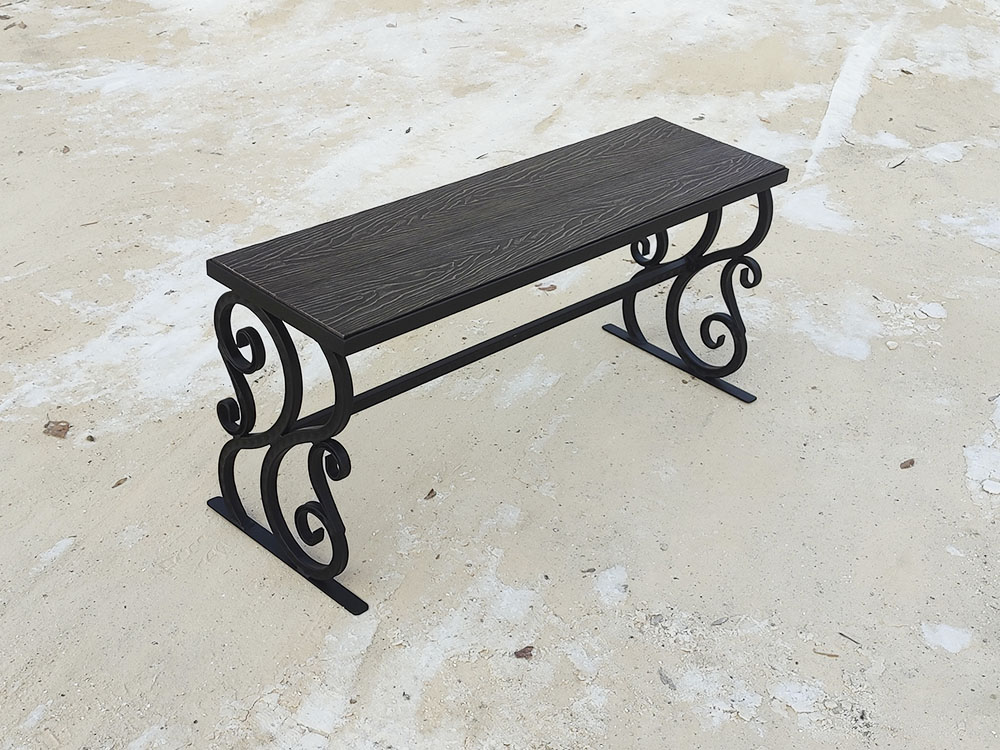 Скамейка Лилия с террасной доской 14 000 рублей - металлическая садовая мебель Биробиджан